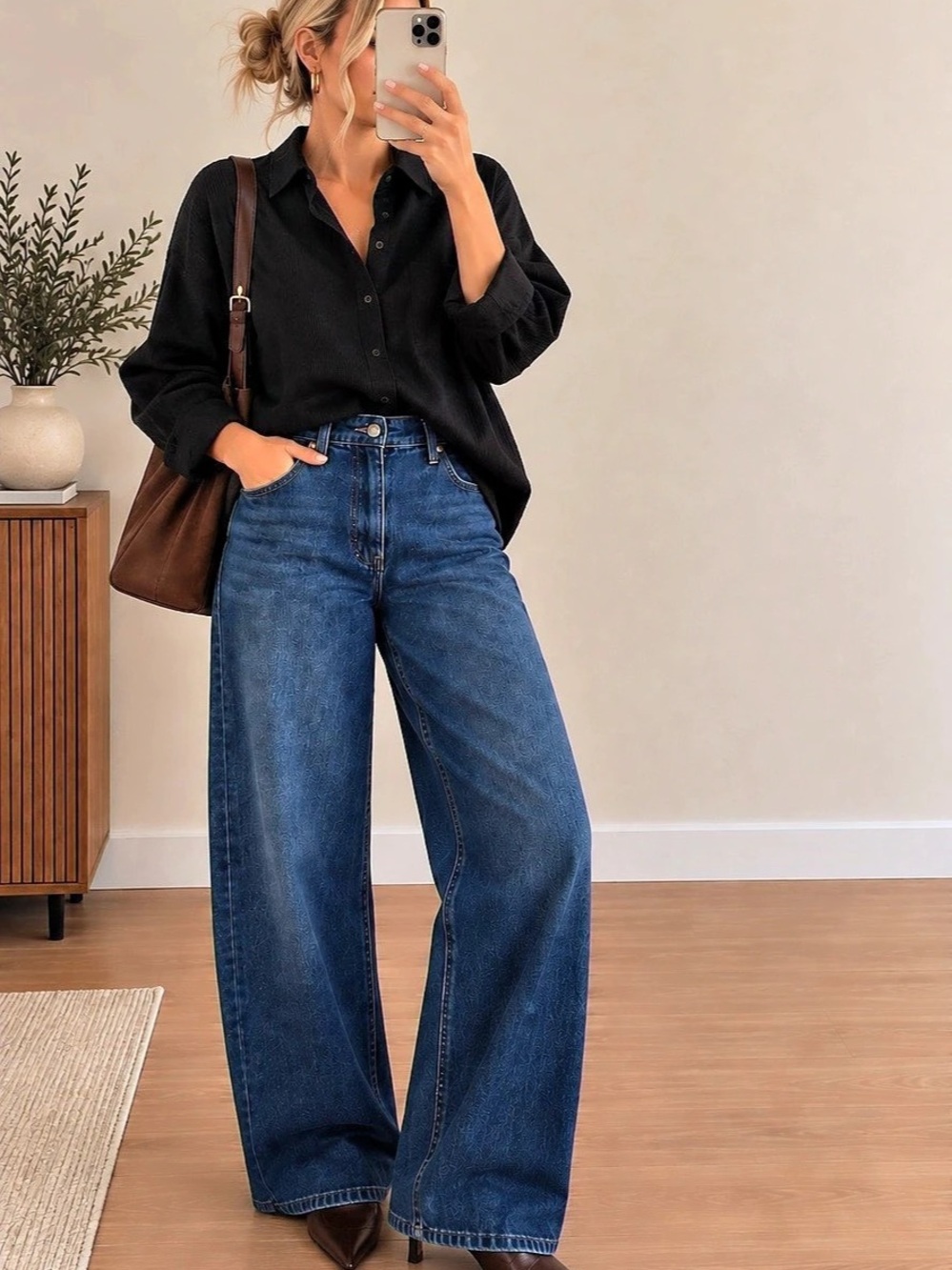 Old Navy Women's Wide Leg Jeans in Blue